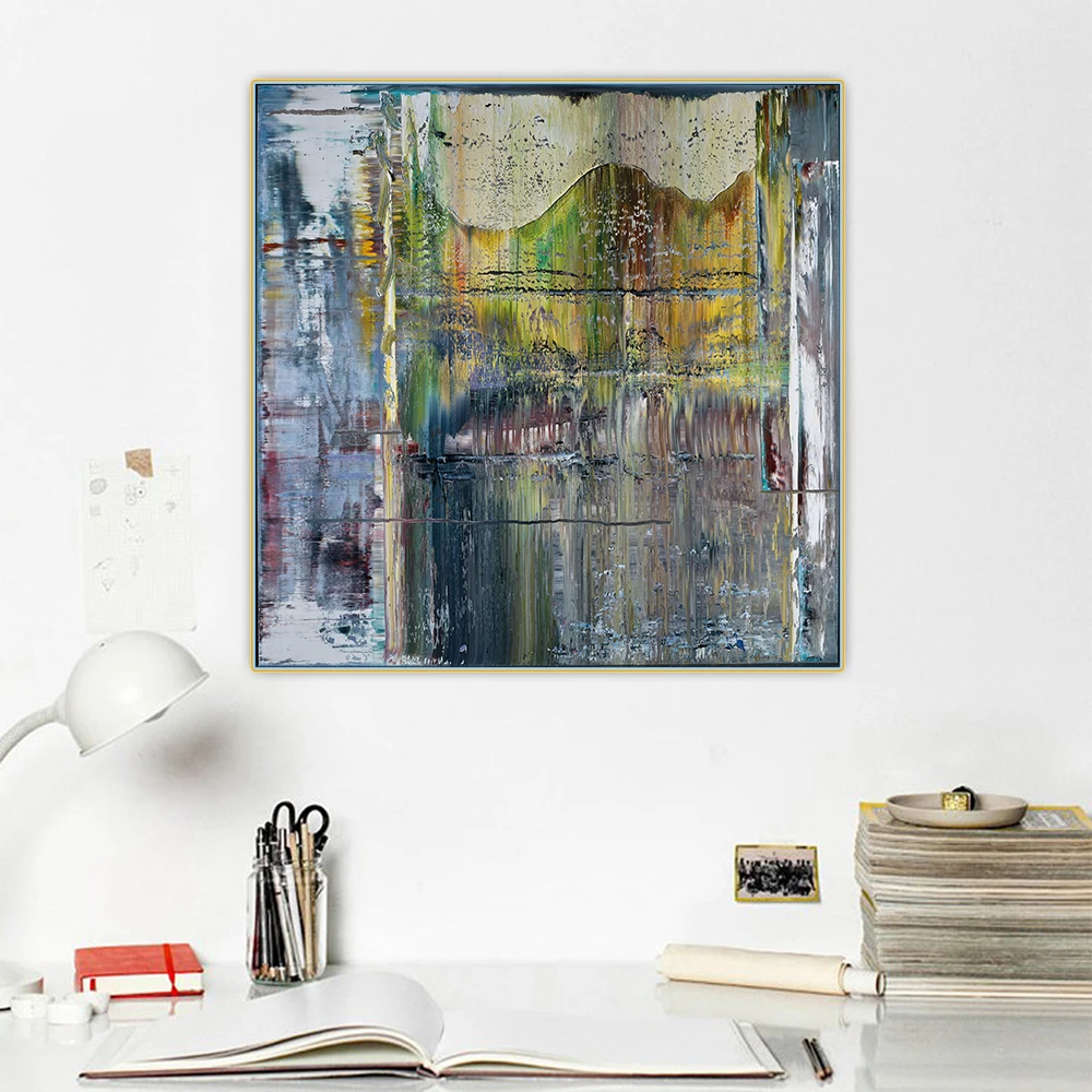 Citon Gerhard Richter《Haggadah》Canvas Art Oil Painting Artwork Poster Picture Wall Background Decor Home Living Room Decorations