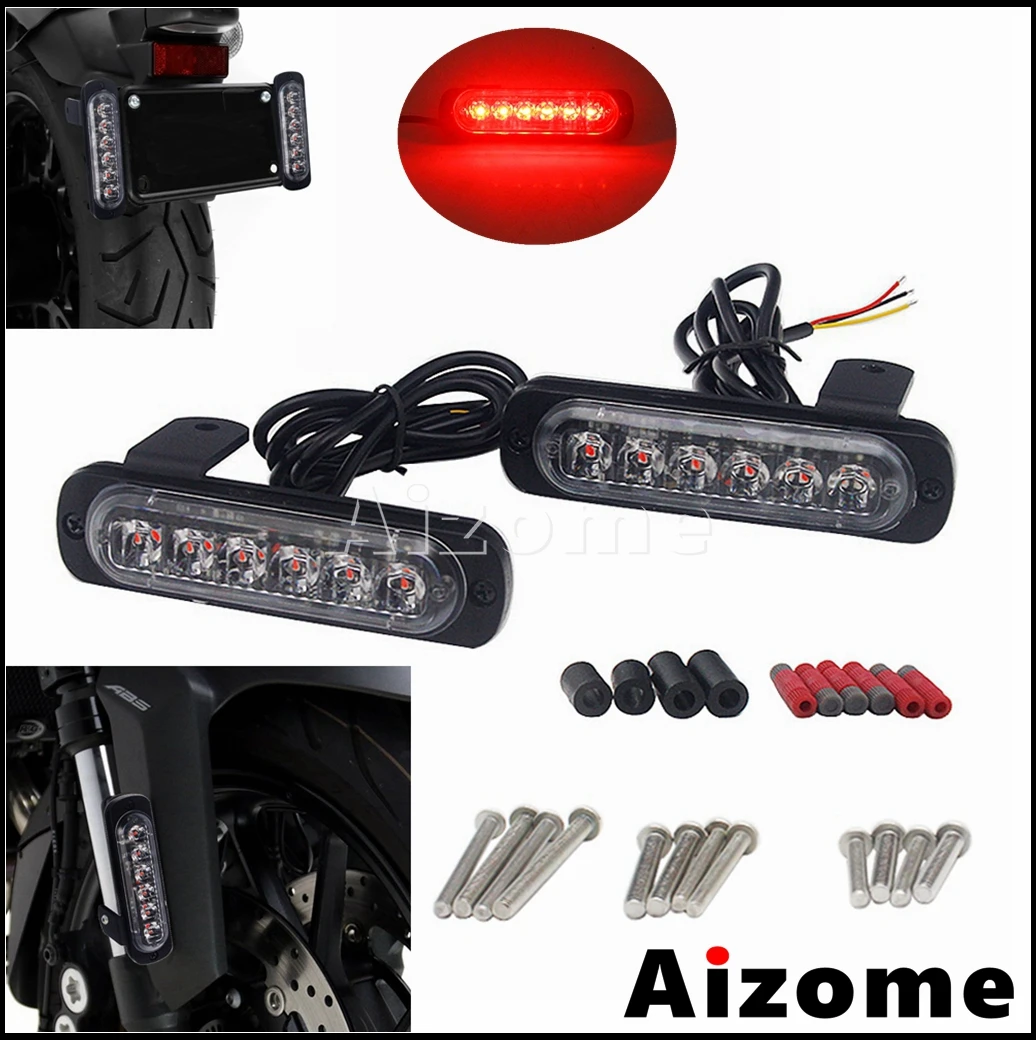 Universal Motorcycle LED Brake Tail Light Circuit Flash Runing Siganl Light W/ Mount Kit For Harley HONDA Kawasaki SUZUKI YAMAHA