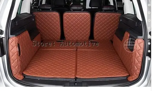 

High quality+Free shipping! Special trunk mats for Seat ALHAMBRA 2013 7seats waterproof leather carpets for ALHAMBRA 2015-2011