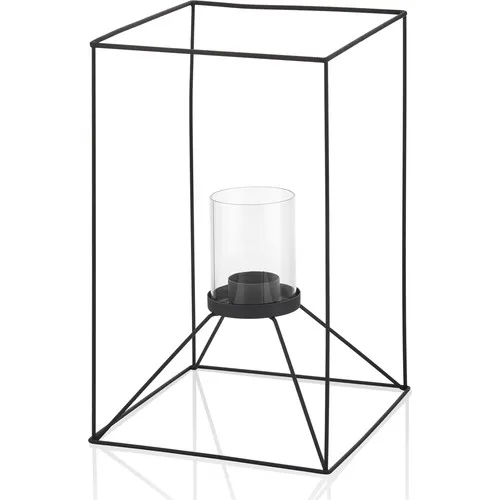 The Mia Tealight Candle Holder Metal Black 15x24 cm