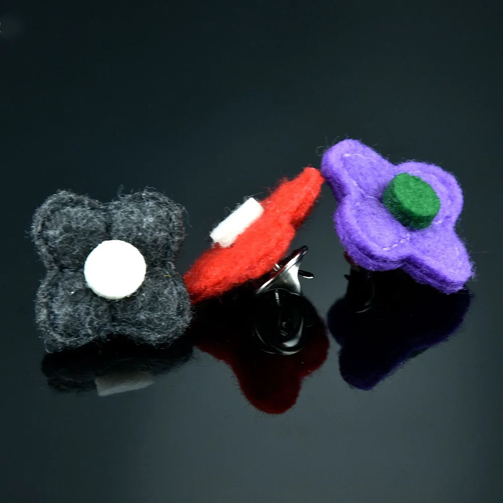 Exquisite Korean Style Brooch Anti-failure Fixed Clothes Butterfly Needle Four-leaf Clover Pin Men's Women's Jewelry Accessory