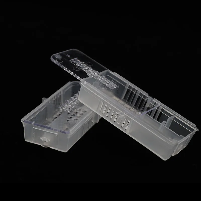 

2 Pcs Beekeeping Tools Push-pull Bee Cage Transparent Color Plastic King Cage Queen Rearing Prisoner King Cage Escape Box