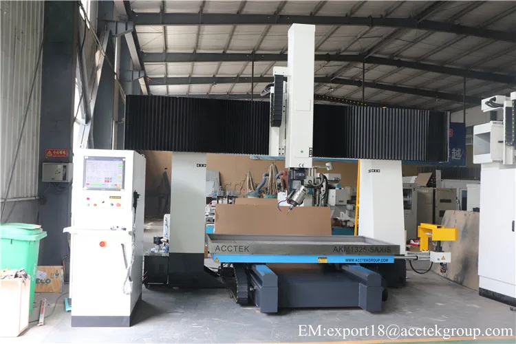 Acctek fabricante máquina fresadora de 5 eixos plástico espuma alumínio pedra 5d cnc centro de máquinas roteador para venda
