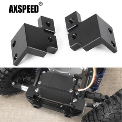 AXSPEED Black Aluminum Alloy Front Servo Mount Plate Kit for Axial SCX10 II 90046 1/10 RC Crawler Car Upgrade Parts