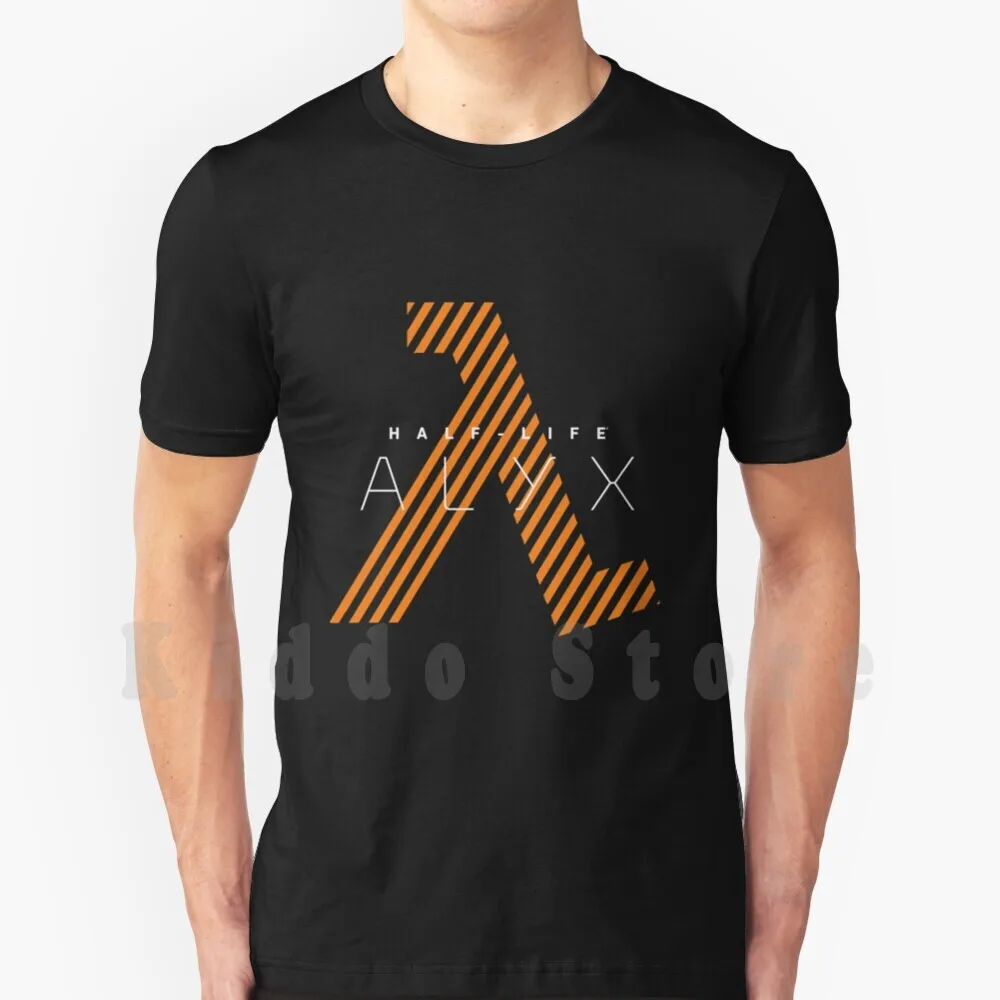 Half Life-Alyx ( White ) T Shirt Cotton Men DIY Print Cool Tee Half Life Halflive Alyx Episode 1 2 Valve Index Gordon Freeman Vr