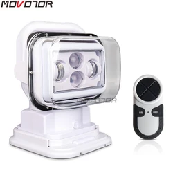 MOVOTOR 원격 제어 오프로드 차량에 대 한 12V 24V 60W 해양 LED 스포트 라이트 보트 4x4 트럭 SUV