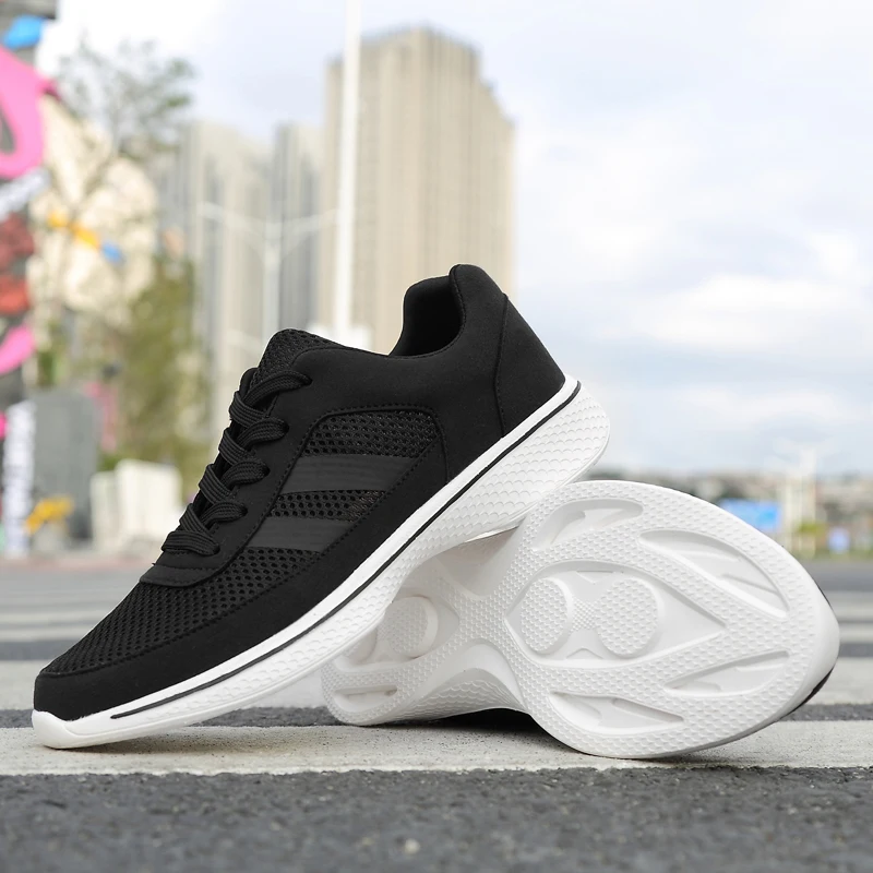 Men Sneakers Elevator Shoes Height Increase Insoles 6CM Man Tall Plus Size 37-44