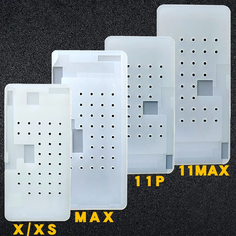 Hút Keo Vệ Sinh Ốp Silicone Mờ Miếng Lót Cho iPhone 11/12 Pro Max/X/XS Max Unbent Cáp Mềm OCA Keo Loại Bỏ LCD Sửa Chữa