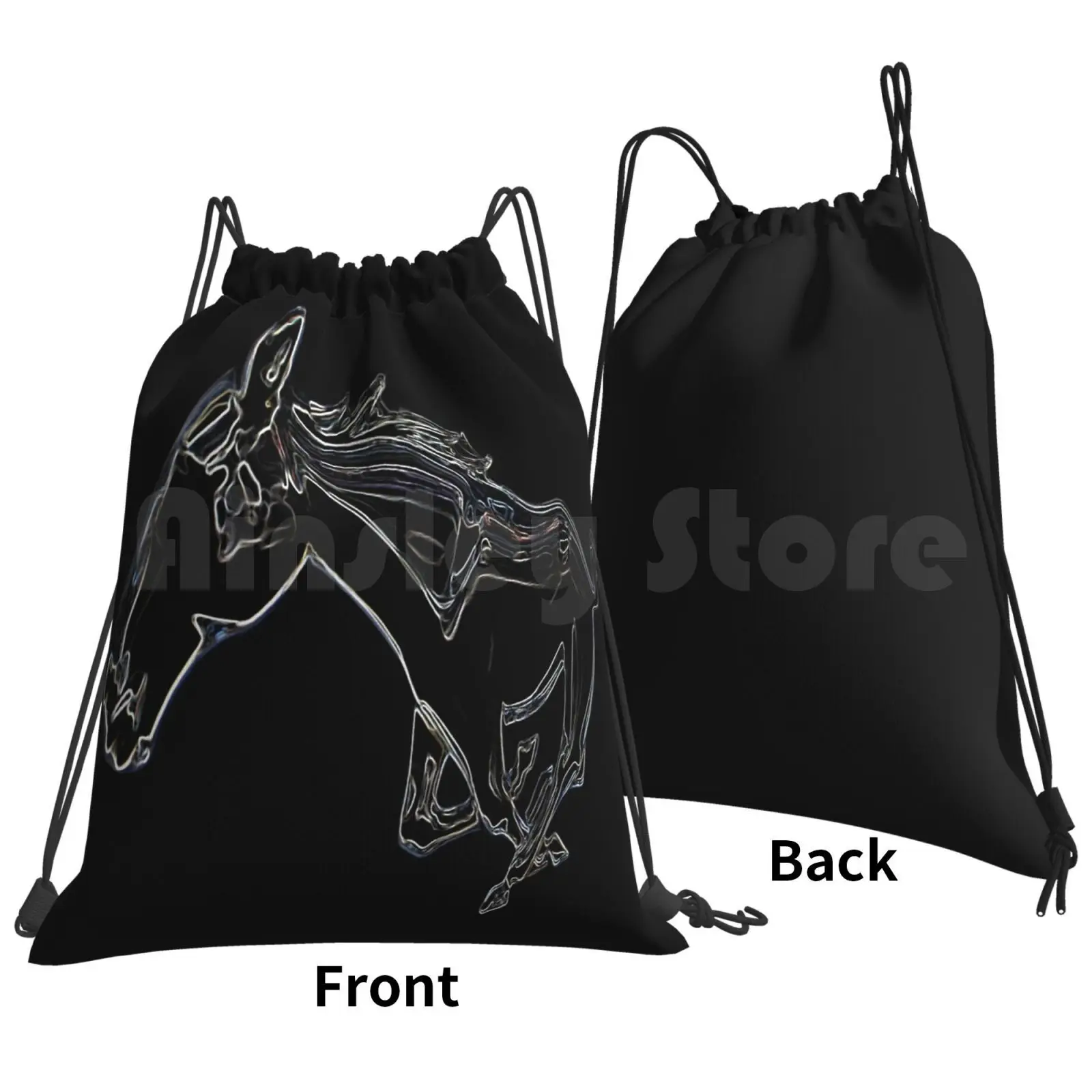 Backpack Drawstring Bags Gym Bag Waterproof Macro Logo Horse Horse Logo Logo Cabriolet Red Fastback Fastback V8