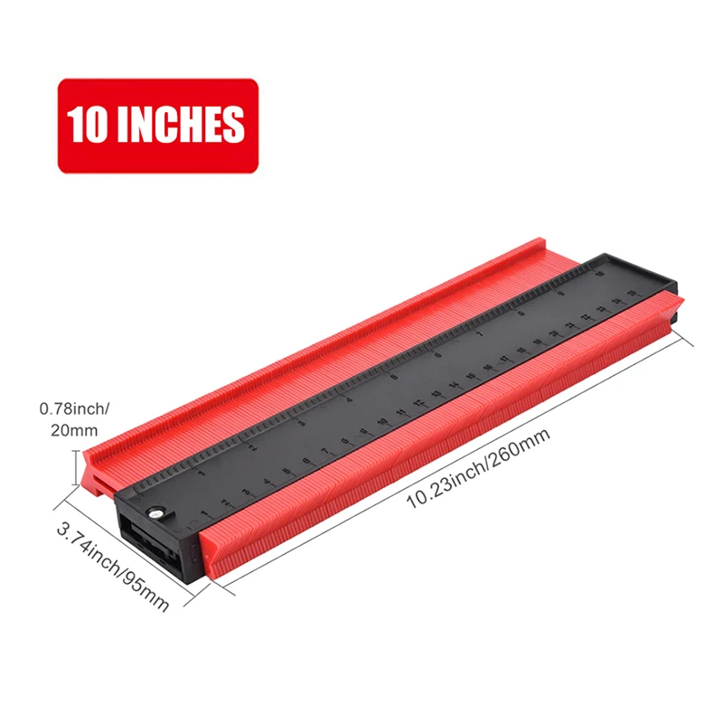 1PCS 10-inch Contour Gauge Standard Width Contour Copier Woodworking Measuring Tool Tile General Tool Irregular Contour Gauge