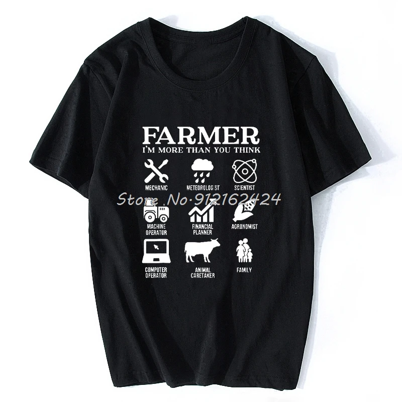 Farming Agriculture Farmer Birthday Funny Unisex Graphic Fashion New Cotton Short Sleeve T Shirts O-Neck Harajuku T-shirt