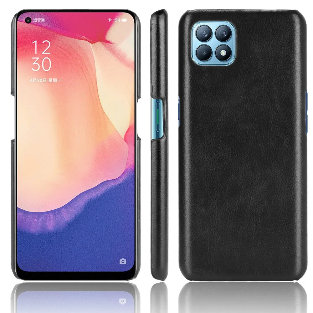 

For Oppo Reno 4 SE Case Luxury Litchi Striae PU Leather Hard Back Cover Case For OPPO Reno 4SE Reno4SE Phone Cases