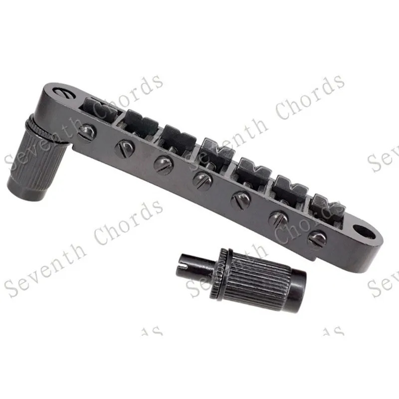EIN Set 7 Saiten Brücke Und Saitenhalter Für E-gitarre Chrom Und Schwarz Für Wählen Musical Instrument Zubehör Teile – Detail 23