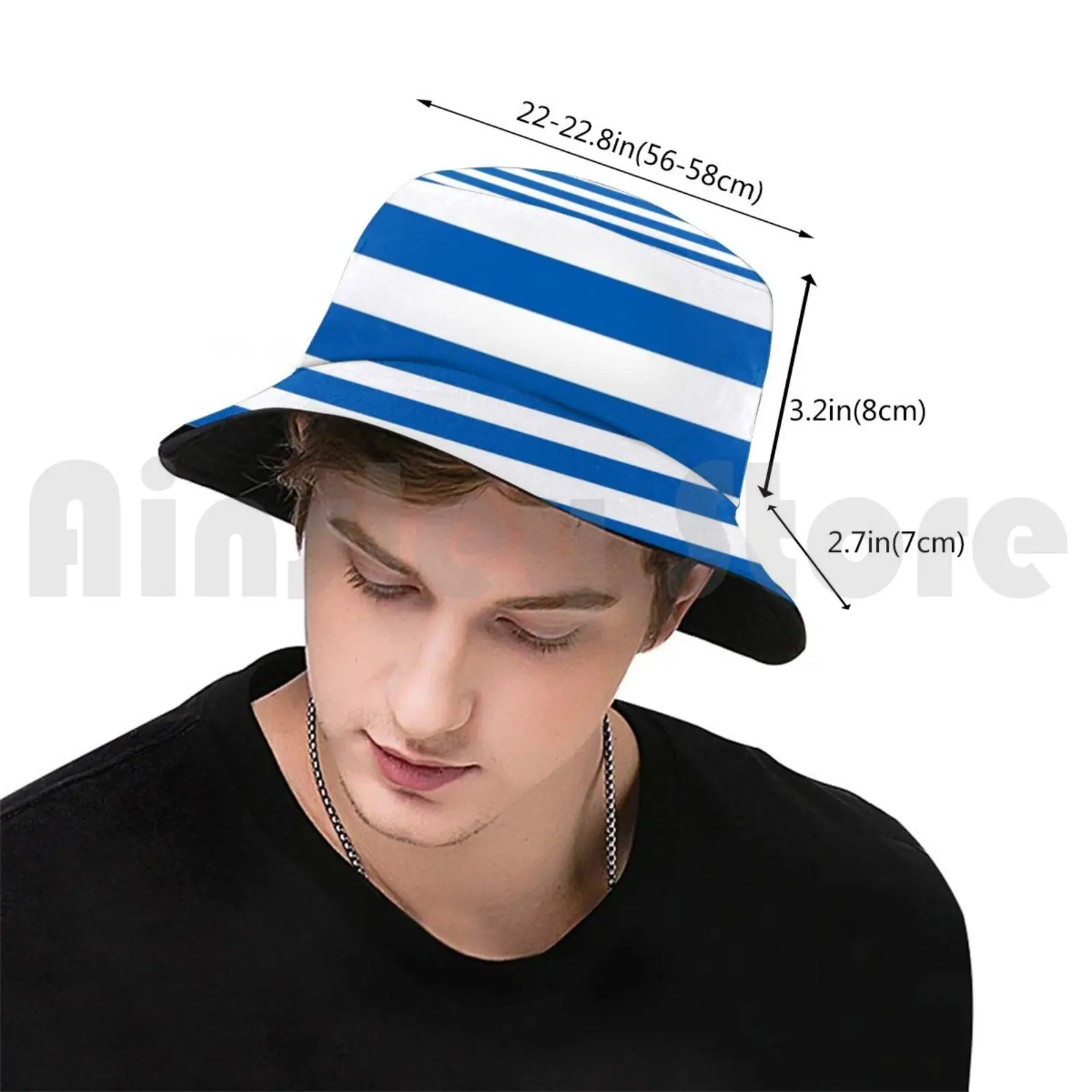 Blue And White Hoops Football Team Sun Hat Reading Reading Royals Qpr Queens Park Rangers Dallas Blue And