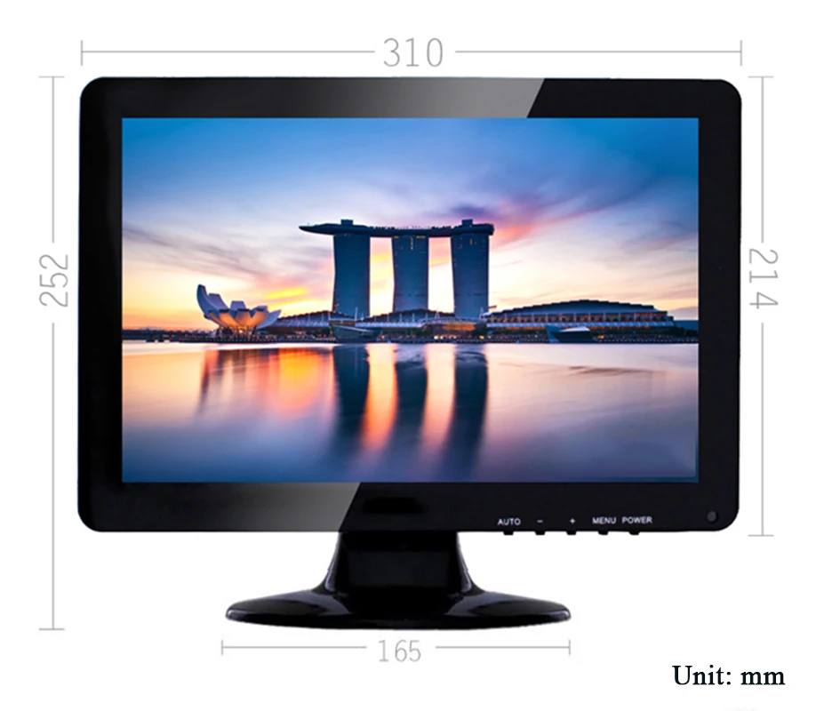 12.1'' Lcd Monitor HD Display Bnc1-bnc4 Four Image Segmentation Can be Connected with Four Cameras