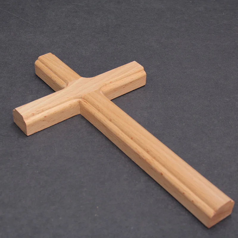 Christian Cross Beech Wood Cross Home decor Wall Hanging Church Decoration Jesus Christ Crosses Jezus Christus Crucifix Wall