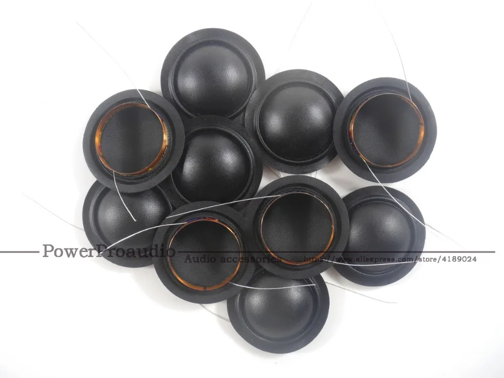 

10PCS High Quality 28mm black silk diaphragm dome Tweeters loudspeaker speaker voice coil lead wire both side 8ohm