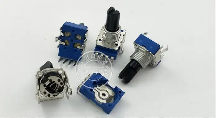 

2pcs Type 142 vertical single potentiometer B10K B103 60 degree handle with thread length 15MMF 4 feet electronic organ