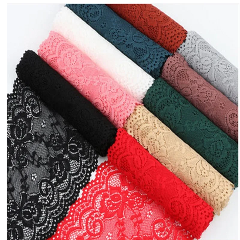 New 1yd/lot High Quality 15cm width Elastic Lace Trim ribbon for garment sewing crafts decoration lace handmade accessories DIY