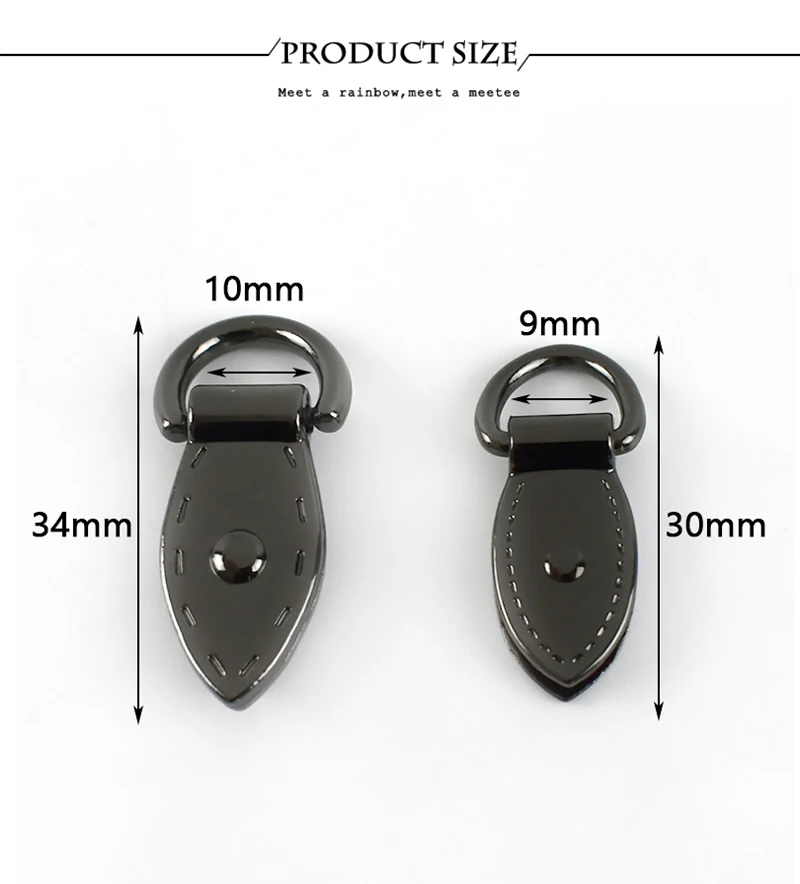 4/10Pcs Metal Side Clip Buckle Bag Chain Connector Hanger Hook Leaf D Ring Keyring Clasp Handbag Strap Decor Craft Accessories