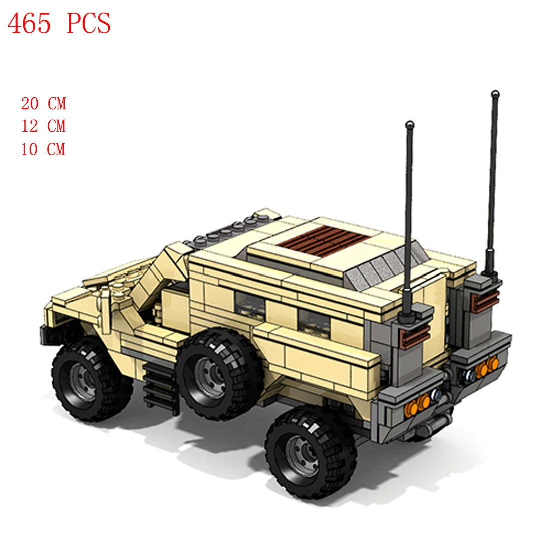 ร้อนทหาร WW2 US Army Modern Technical เปอร์เซียอ่าวสงคราม Hummers ยานพาหนะอาวุธอุปกรณ์ Building Blocks อิฐของเล่น