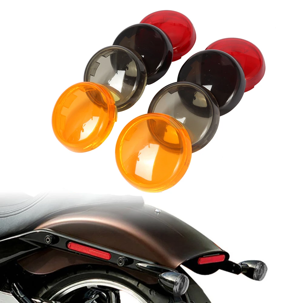 2pcs Turn Signal Indicator Light Lens Cover For Harley Touring Road King Sportster XL 883 1200 Iron 883 Softail Heritage Dyna