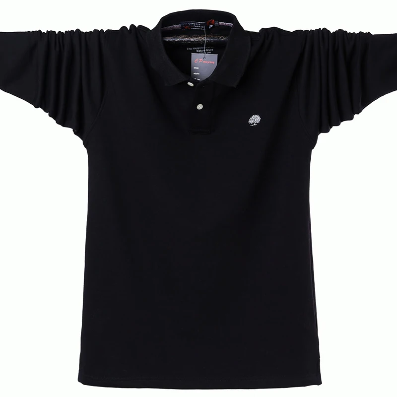 Polo de forro polar térmico para hombre, camiseta gruesa y cálida de manga larga 5XL, ropa informal para invierno y otoño, novedad de 2024