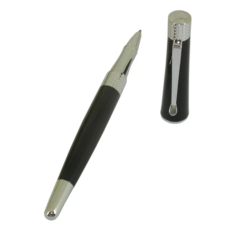 

ACMECN Metal Roller Pen Embossing Dots Design Black & White Metal Pen Unisex Signature Gel ink Pen with Unique Dots Pattern Trim