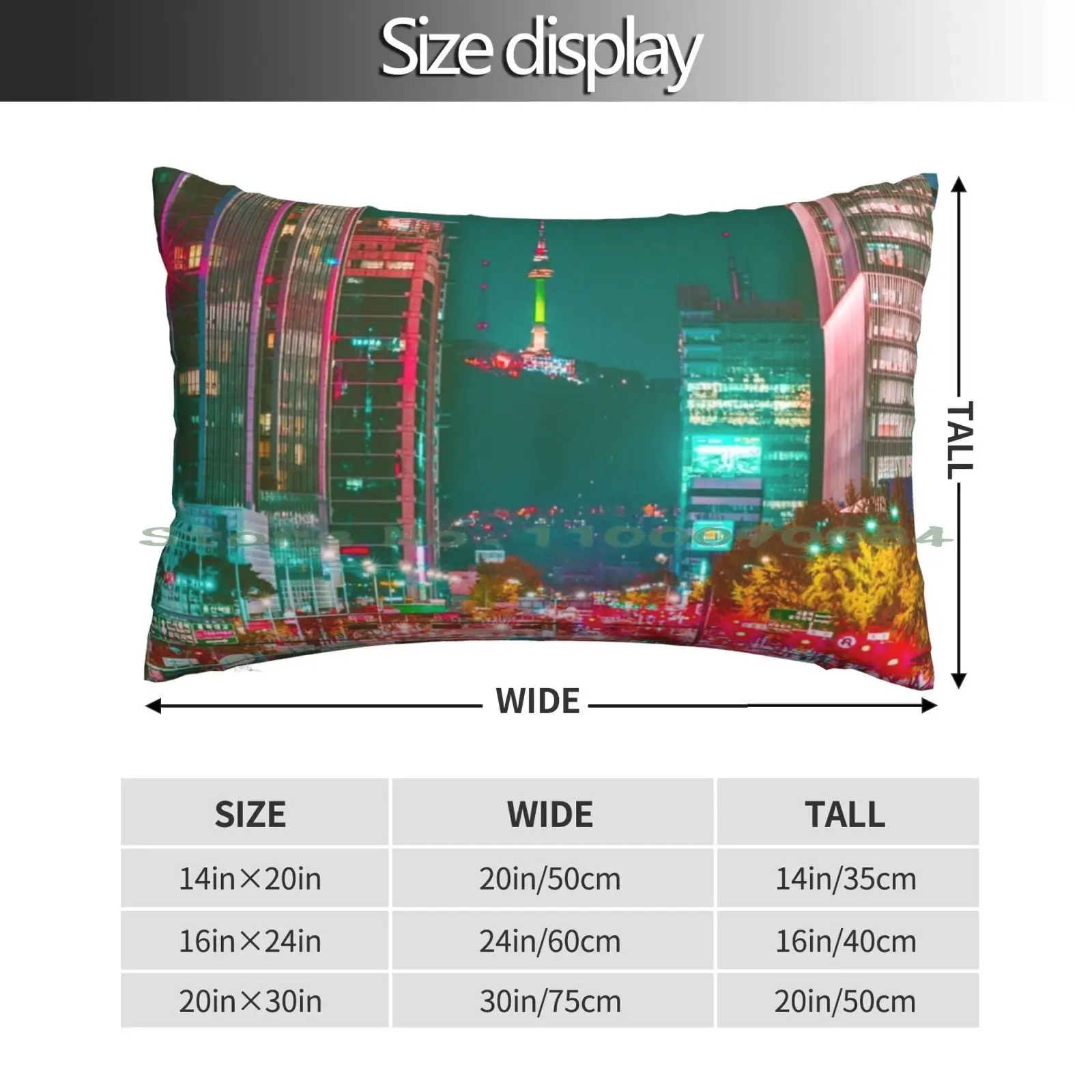 Seoul Nightlife South Korea Pillow Case 20x30 50*75 Sofa Bedroom Cw All American Baker Asher Adams Tv Show Spencer James The Cw