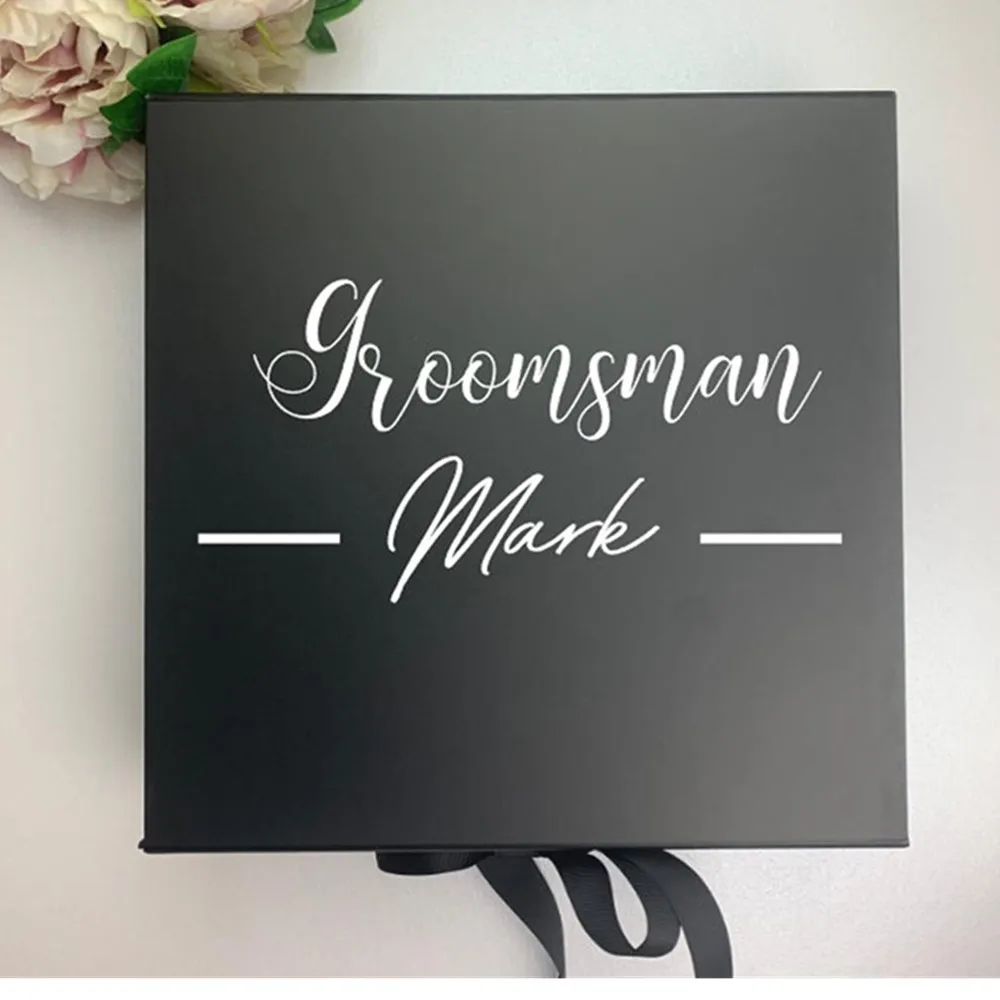 Personalised Best Man Gift Box Gift for the Bestman,Foil silver Wedding Groom gift Box cutom Groom, Groomsman Gift,box Usher Box