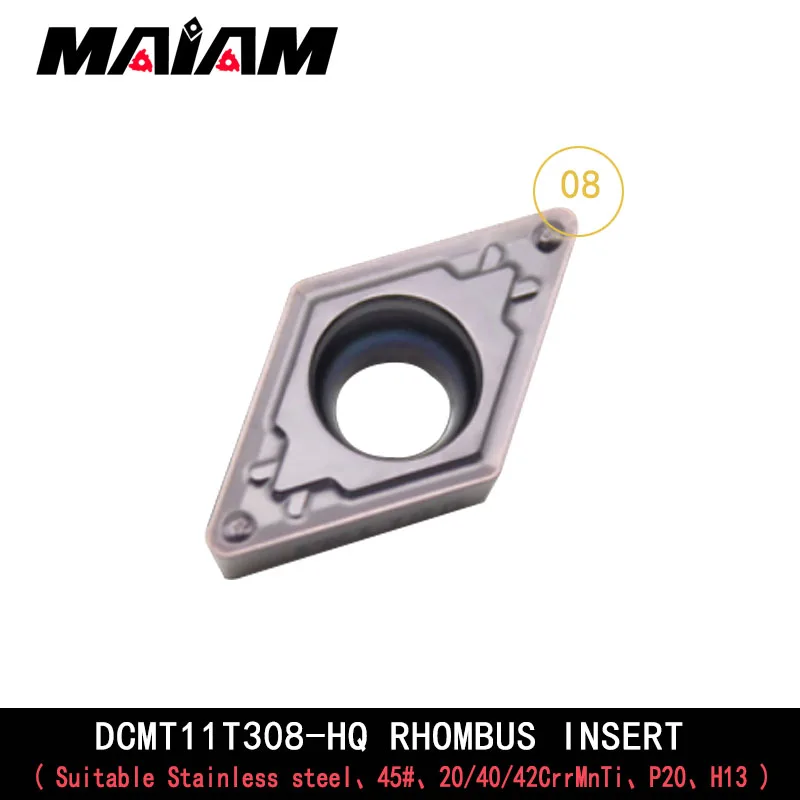 1/5/10PCS DCMT11T3 DCMT11T304 DCMT11T308 삽입 DCMT 마름모 선삭 공구 sduc sducr sducr11 선삭 공구로드 인서트 k11 dcmt11