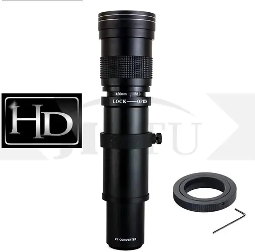 Imagen 2 del producto JINTU-teleobjetivo Manual para Nikon, lente de 420-1600mm f/8,3 HD para D5100, D5200, D5300, D5500, D5600, D7100, D7200, D7500, D90, D600, D610, D700, D90