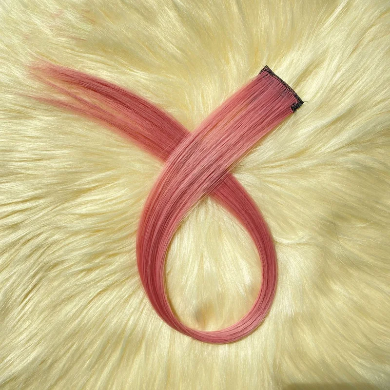 Model Rambut Palsu Potongan Rambut Model Penjepit Rambut Palsu Cerah Multiwarna Hiasan Rambut Jepit Rambut Ekstensi Rambut Alami Aksesori Rambut Palsu