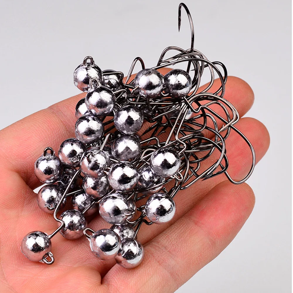 10 Stück Jigging Metallköder-Haken 3,5/5/7/10g Gewichte Breite Offset-Angelhaken Weiche Köder-Jigs mit Widerhaken für Barsch-Angeln – Detail 12