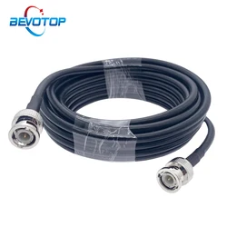 Câble Coaxial RG58 BNC mâle à BNC mâle, connecteur à sertir 50 Ohm, Double broche mâle 0.5M 1M 2M 5M 10M 20M