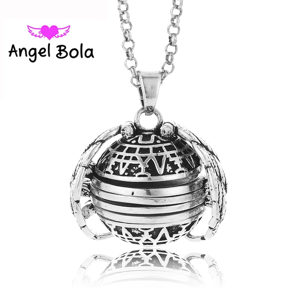 

Wholesale LOTS 10PCS Antique color 18mm Four Photo Ball Locket Angel Wing Living Memory Pendant Necklace 30" Chain Jewelry L081