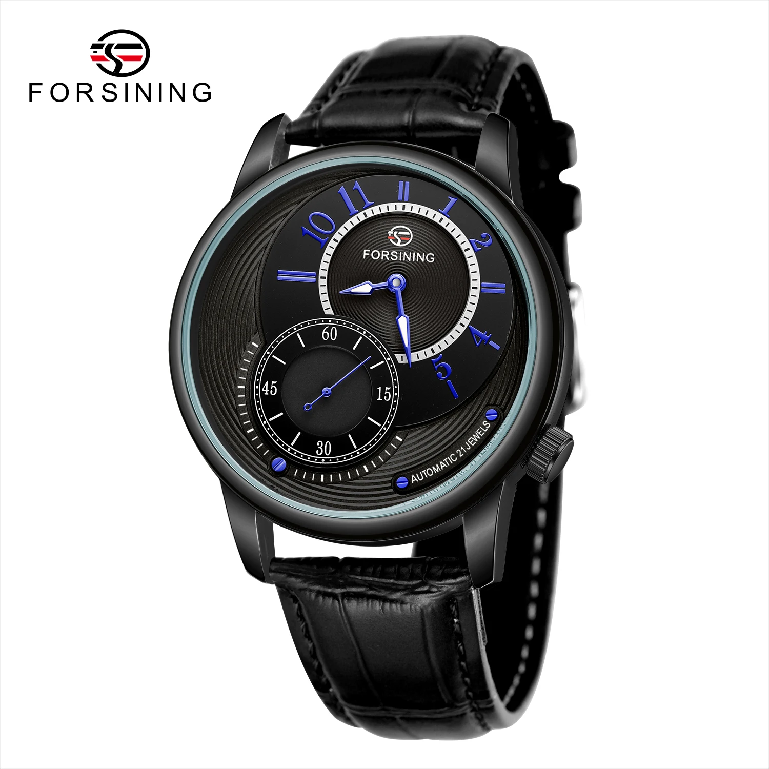 

Forsining mechanical watches men's leisure hollow through fully automatic mechanical movement mechanical wrist watch double circ