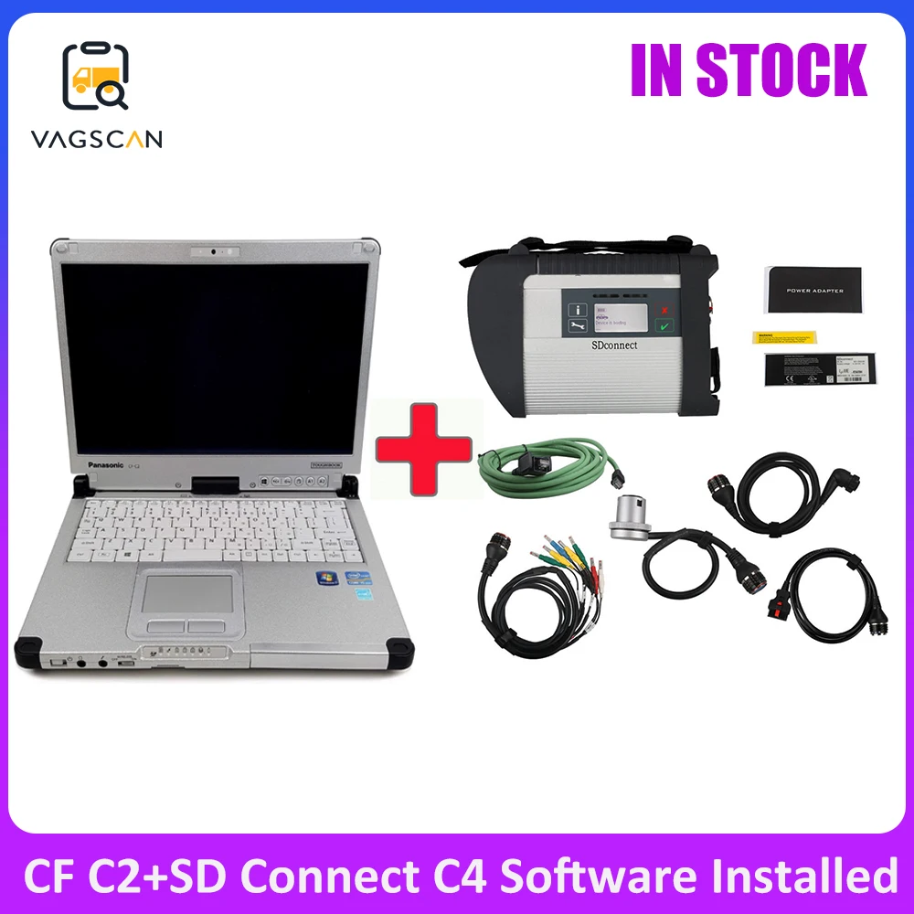 

06/2021 SD Подключение компактный 4 звезды диагностический инструмент плюс Toughbook CF-C2 256SSD с Vediamo и DTS инженерное программное обеспечение