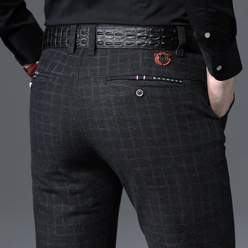 Frühling Herbst Neue Mode Mens Casual Hosen Hohe Qualität Marke Business Hosen Männliche Kleidung Baumwolle Formale Hosen Männer Kleidung