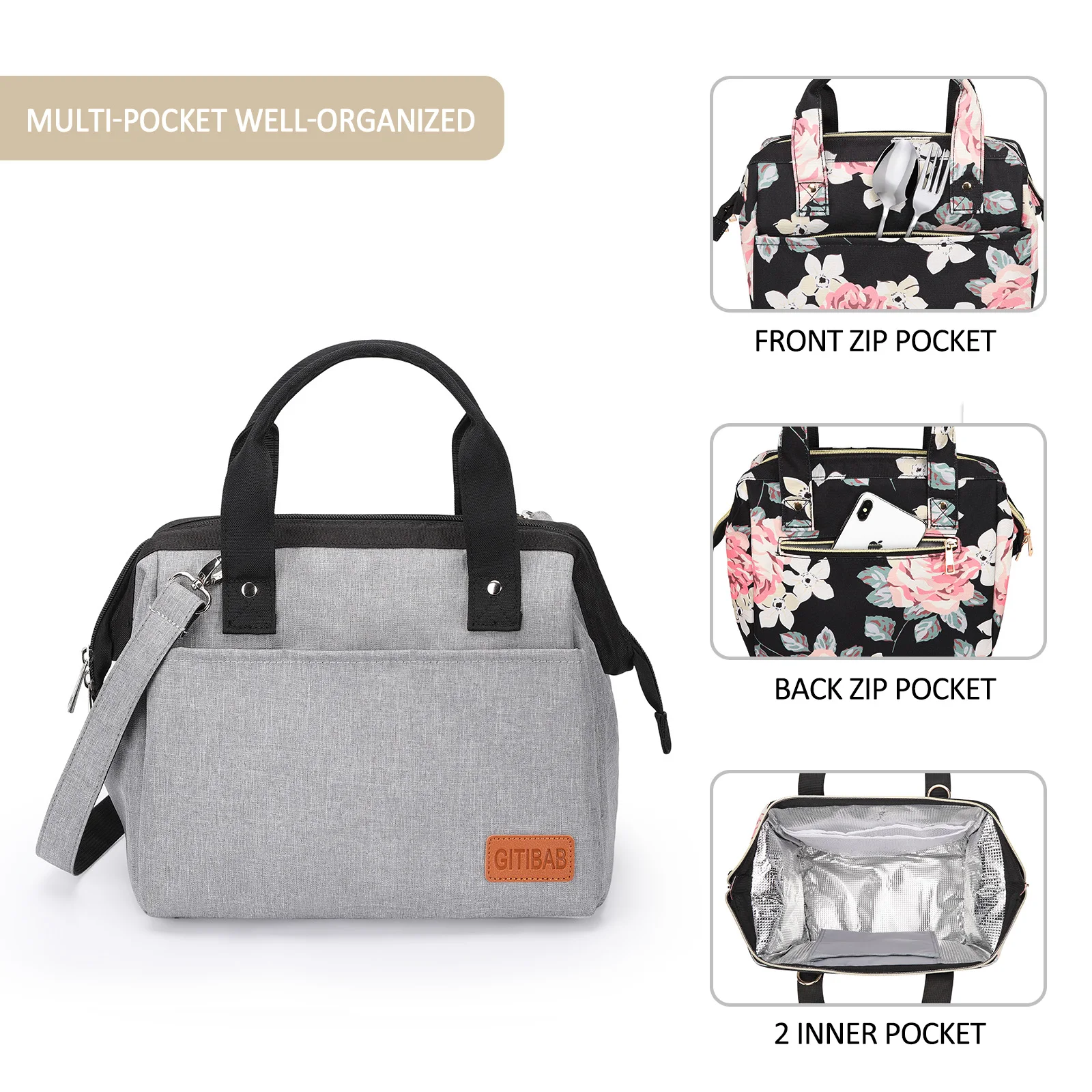 Dejeuner Homme Isotherme En Toile Femme Enfant Grand Format Lunch Bag  Repas Livraison Sacs De Nourriture School Box Small Therm