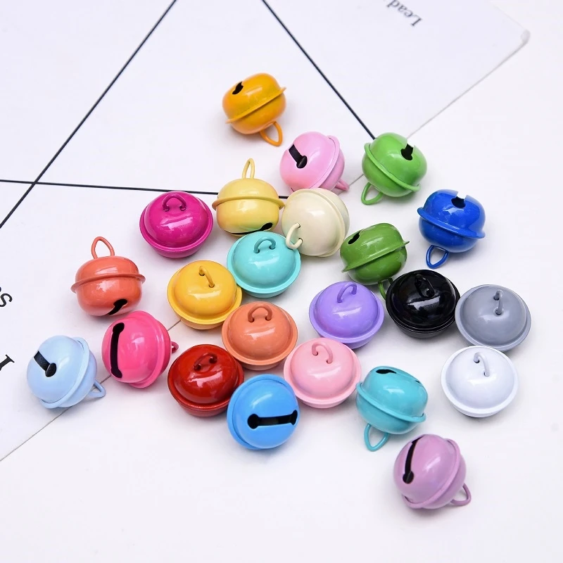 22mm Candy-colored Paint Small Bells Party Pet Decorate Keychain Accessories Christmas Decoration Color Boll