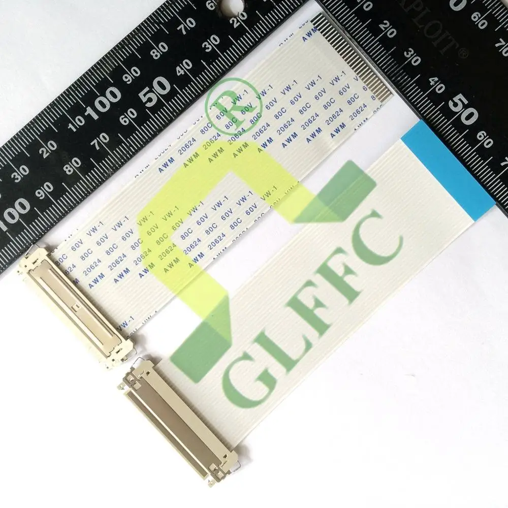 Free shipping  30pin 1.0pitch 100~400mm A-type Flexible Flat Cable FFC awm 20624 ROHS for TTL