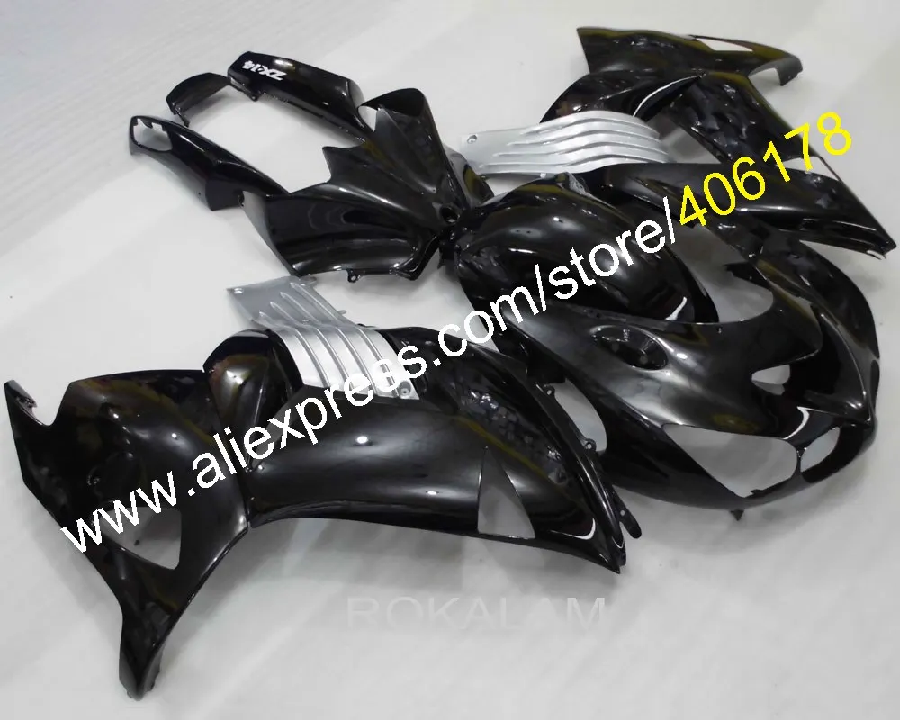 

06-11 Совершенно новый комплект кузова ZX-14R для Kawasaki Ninja ZX14R 2006-2011, черные обтекатели спортивного мотоцикла (литье под давлением)