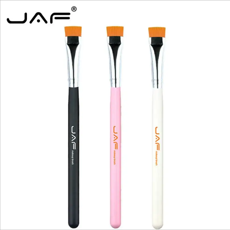 JAF – brosse de maquillage pour les yeux, Eyeliner plat, mélange de sourcils, beauté, poils en Nylon doux, 3 couleurs au choix, 1 pièces, T0406