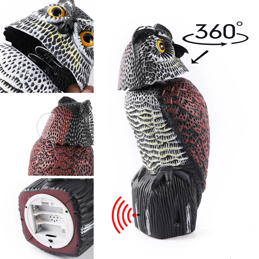 

Realistic Bird Repeller Owl Decoy Scarecrow Scares Birds Owl Prowler Decoy Protection Repellent Pest Control Scarecrow Garden