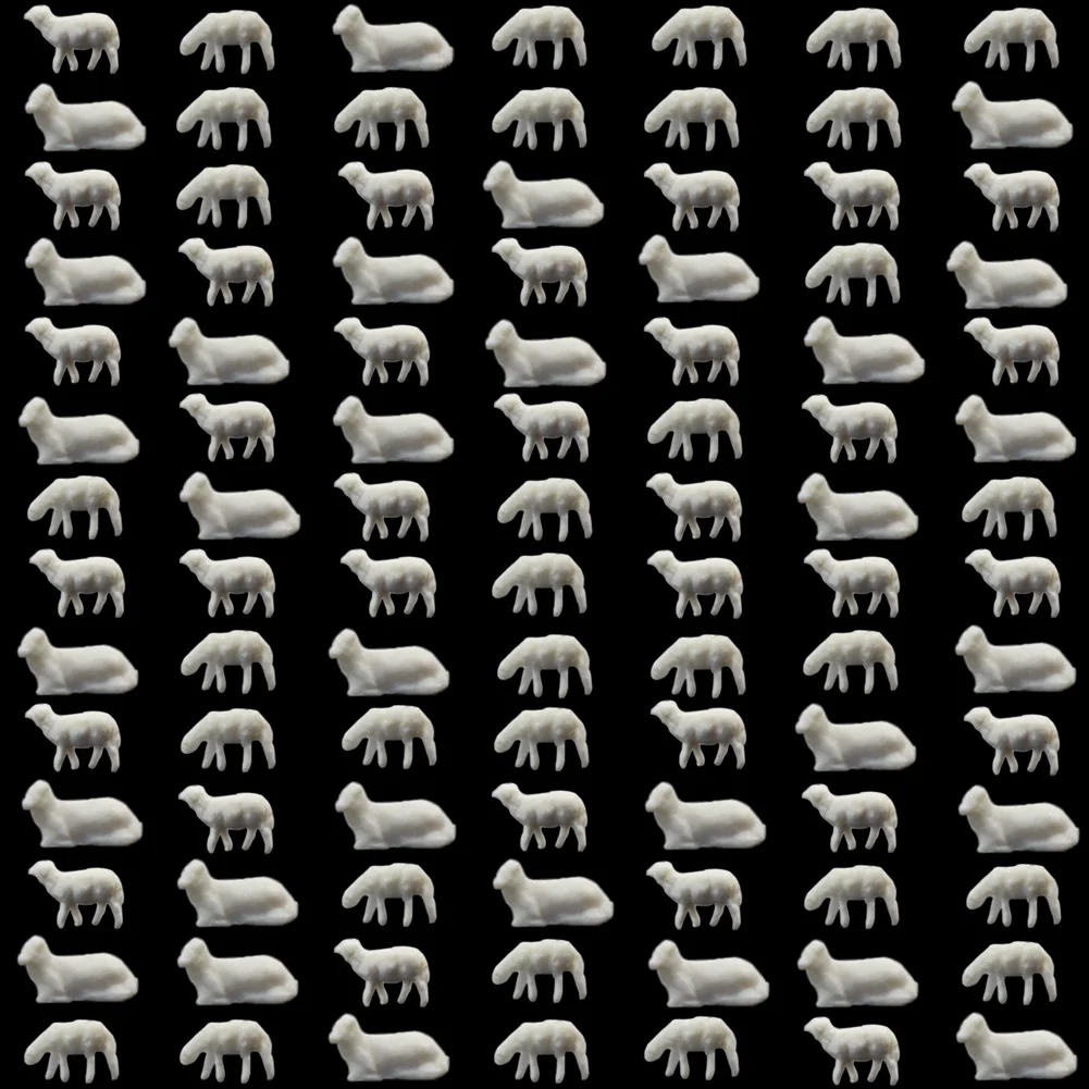 AN15003B N Scale 1:160 Unpainted Model Sheep White Farm Animals Sheep Model Scenery Landscape Layout