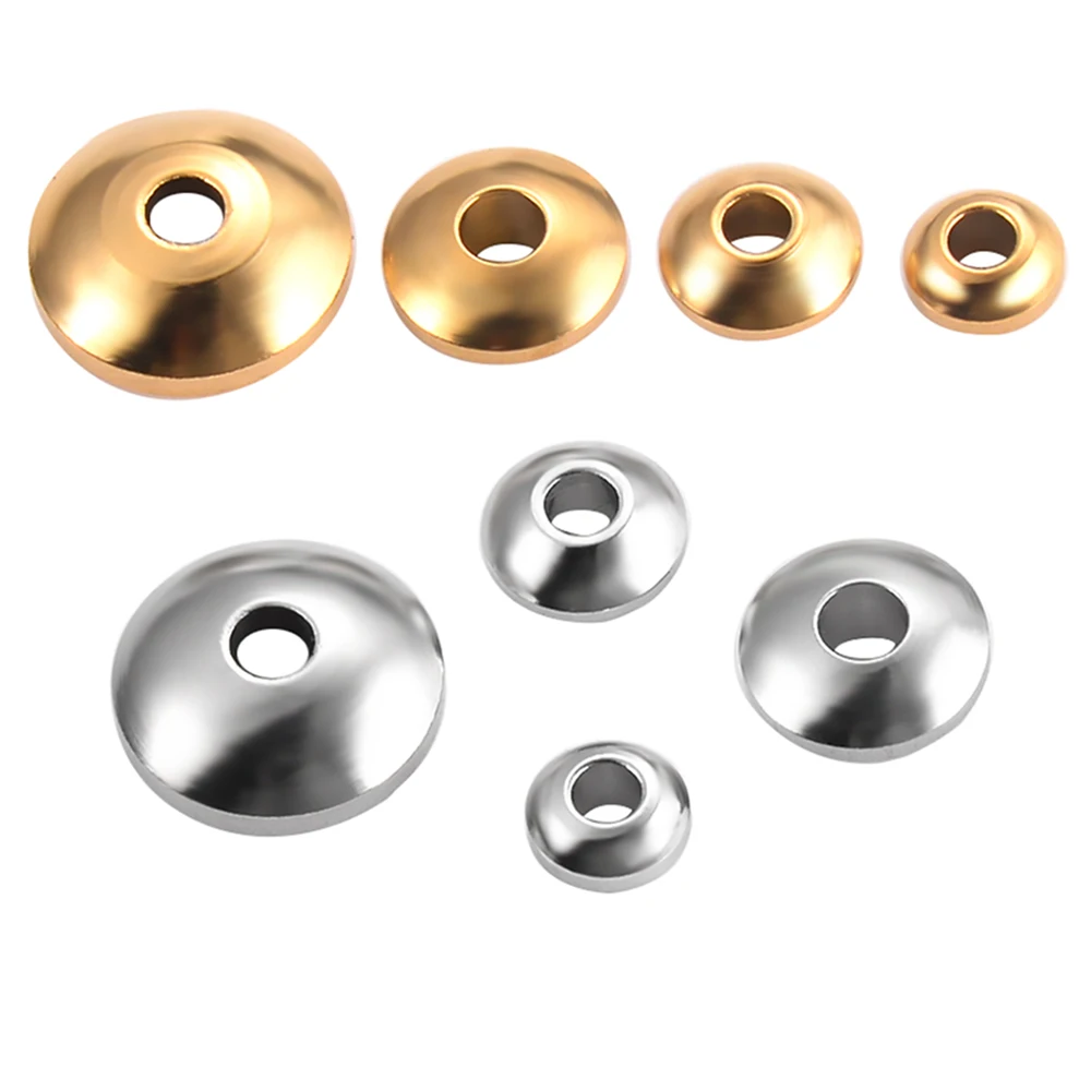 50Pcs/Lot Stainless Steel Spacer Charms Beads For Jewelry Making DIY Beads Necklace Bracelets Accessories Wholsales