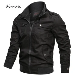Spring Autumn Mens Bomber Jackets Man Cotton Army Military Jackets Mens Outwear Windbreaker Slim Fit Baseball Coats Clothing