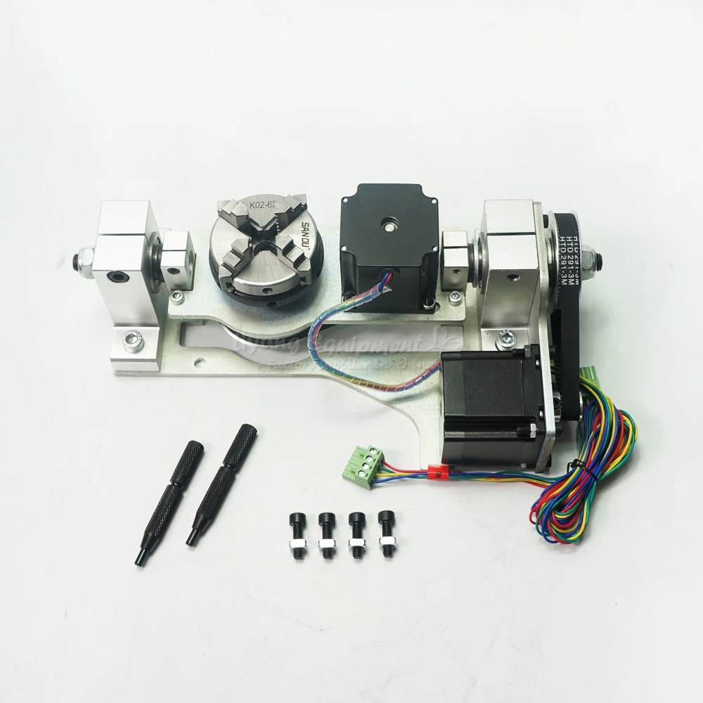 

Center Height 55MM 4th Axis 5 A Aixs CNC Rotary Axis 4 Jaw Chuck 60mm