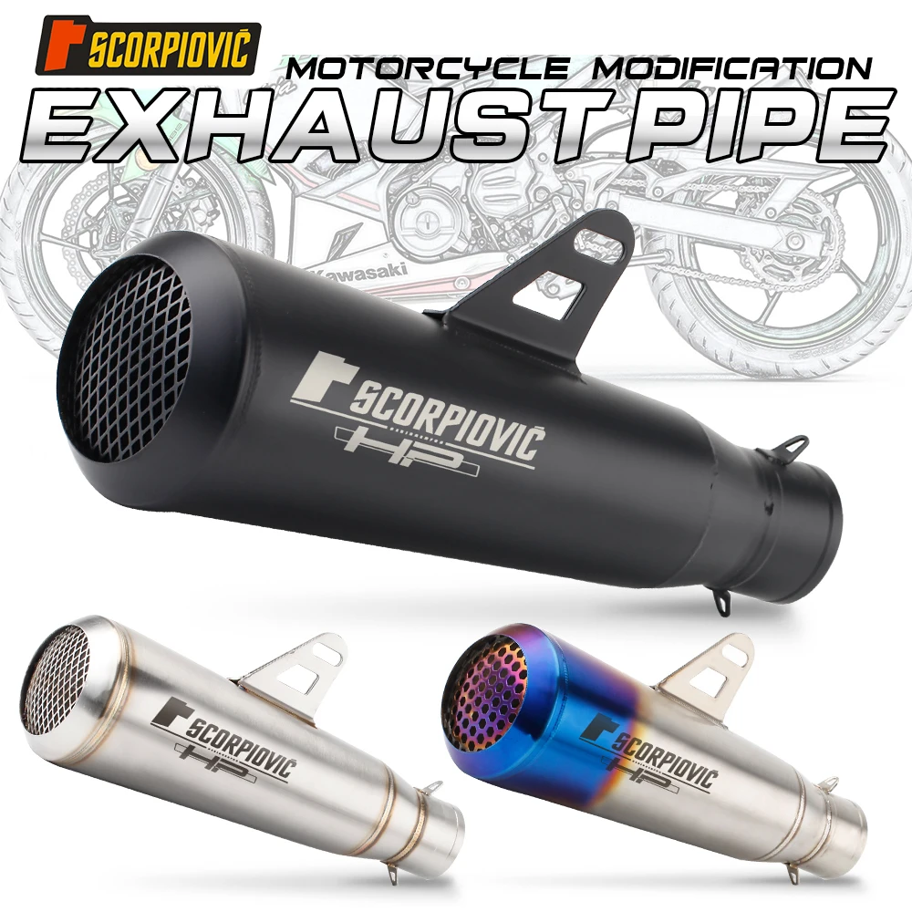 

51 мм универсальный мотоциклетный выхлопной модифицированный глушитель GP, скутер, питбайк для R3 R25 ninja250 300 400 DUKE 250 390 790 RC390